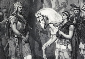 Porus surrenders to Alexander the Great, from History of the World, by Evert A. Duyckinck, 1870. Look and Learn/Bridgeman Images.