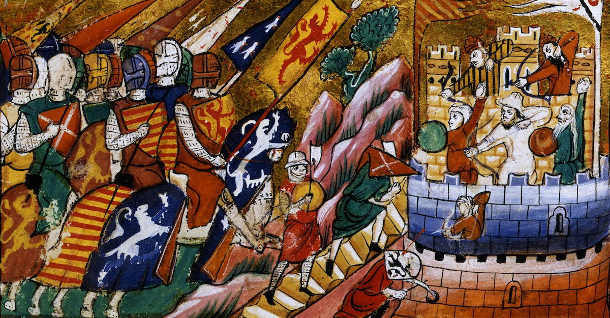 The Siege of Antioch, from the Chronicle of William of Tyre, 14th century. Heritage Images/TopFoto.