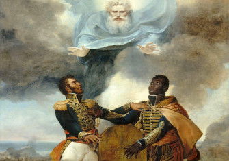 The Oath of the Ancestors, by Guillaume Guillon-Lethière, 1822, depicting the meeting between Alexandre Pétion and Jean-Jacques Dessalines. RMN-Grand Palais/Gèrard Blo /RMN-GP/Dist. Foto SCALA, Florence.