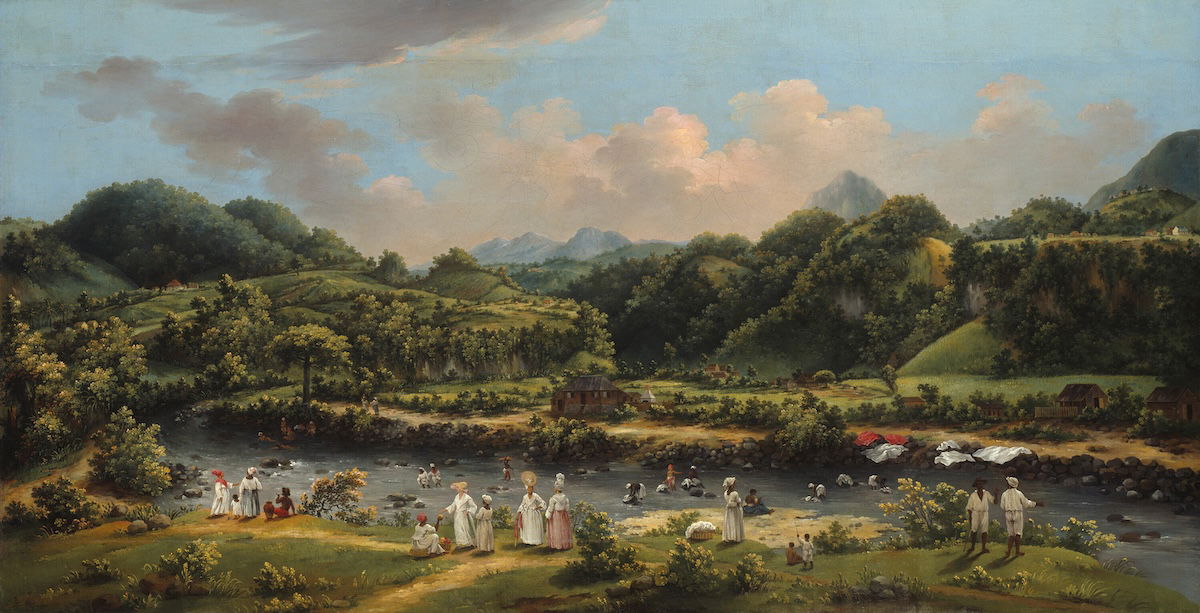 ‘View on the River Roseau, Dominica’, by Agostino Brunias, c.1770-80. Art Institute of Chicago. Public Domain.