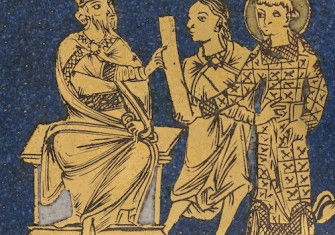 Condemnation and martyrdom of Saint Lawrence, gilded copper and champlevé enamel from Germany, c. 1180. The Cleveland Museum of Art. Public Domain.