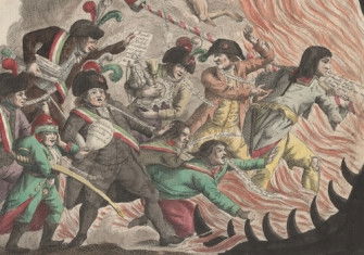 A satire on the looting of Italy by the French army under Napoleon, c.1799. Prints, Drawings and Watercolors from the Anne S.K. Brown Military Collection. Brown Digital Repository. Brown University Library. Public Domain.
