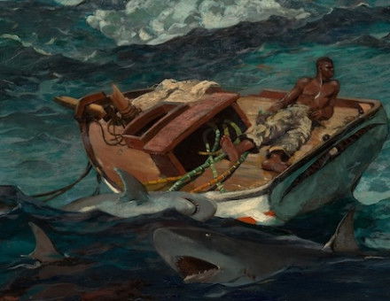 ‘The Gulf Stream’, by Winslow Homer, 1899, reworked by 1906. Metropolitan Museum of Art. Public Domain.