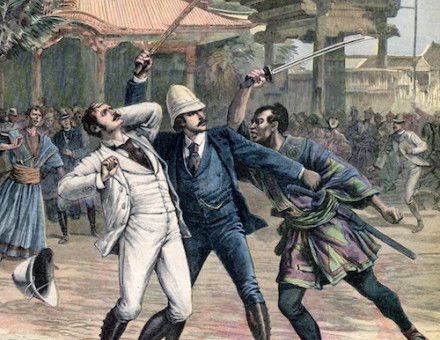 The Otsu incident, Le Petit Journal, 30 May 1891. Heritage Images/TopFoto.