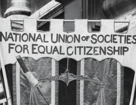 Suffragist Dame Margery Corbett Ashby with Fawcett Society members Virginia Novarra and Pamela Anderson at a meeting to call for anti-discrimination legislation, 18 June 1973. PA Photos/TopFoto.