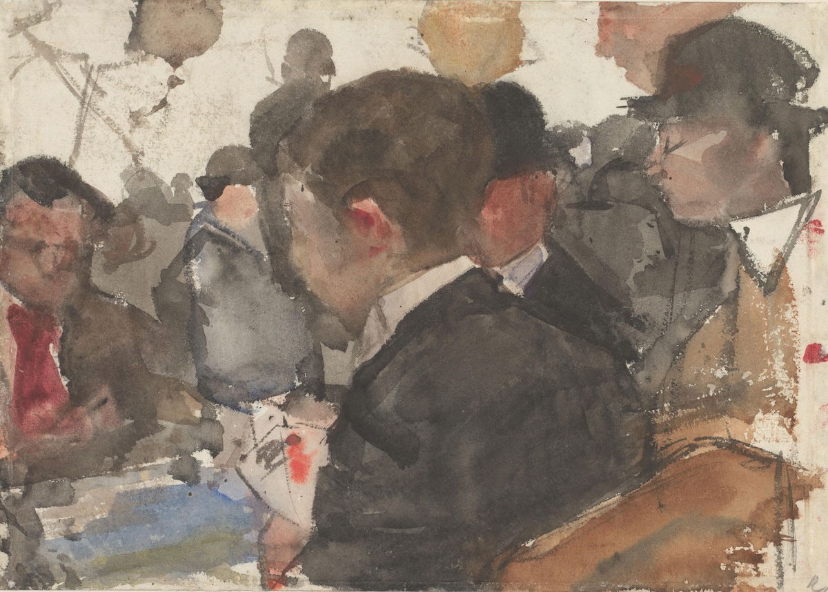 Men playing cards in a cafe, by Isaac Israels, c. 1930s. Rijksmuseum. Public Domain.