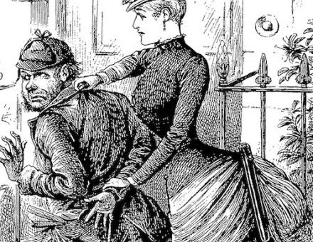  The policewoman of the future as imagined by Harry Furniss, Judy Magazine, 5 August 1885. Public Domain.